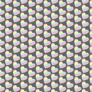 rainbow hearts pattern small 