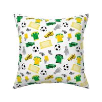 jamaica soccer football fabric - white