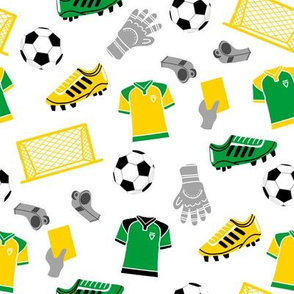 jamaica soccer football fabric - white