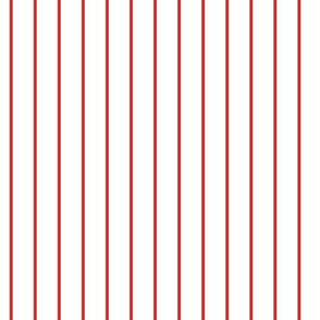 SPAGHETTI STRIPES RED ON WHITE