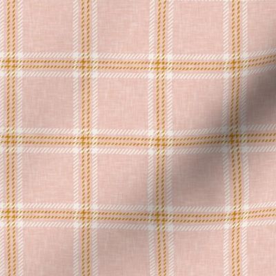 Fall plaid -  double window pane plaid -  blush - LAD20