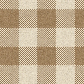 Woven Gingham Plaid Almond Moss