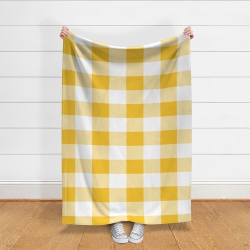 Yellow and White Buffalo Plaid Gingham