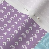 4 1/2" GiGi the Giraffe Patchwork Quilt – Girls Baby Blanket Nursery Bedding (mint purple blue) Quilt C