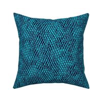 ★ REPTILE SKIN ★ Teal Blue - Large Scale / Collection : Snake Scales – Punk Rock Animal Prints 4