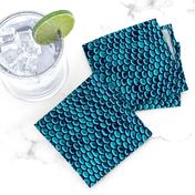 ★ REPTILE SKIN ★ Teal Blue - Large Scale / Collection : Snake Scales – Punk Rock Animal Prints 4