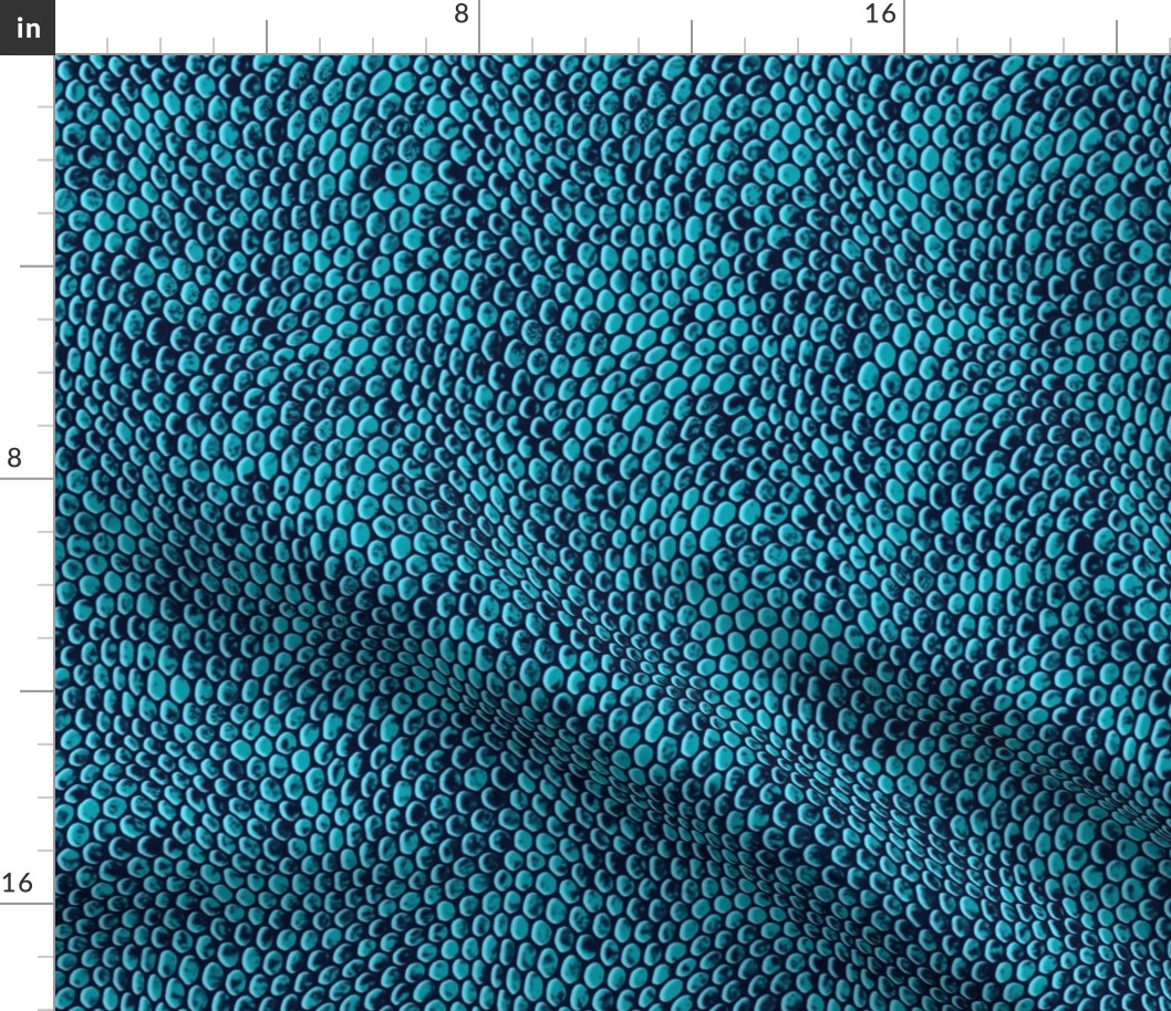 ★ REPTILE SKIN ★ Teal Blue - Large Scale / Collection : Snake Scales – Punk Rock Animal Prints 4