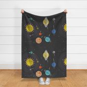 Solar System Buddies 1-yard Quilt Panel