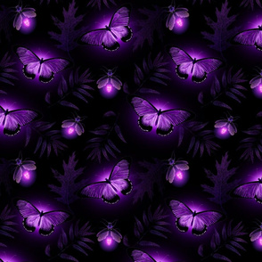 Firefly autumn purple, moth, Large