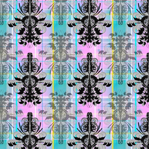 Art deco ,damask abstract plaid pattern 