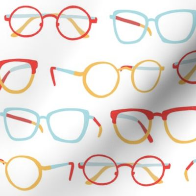Red, Blue and Yellow Glasses, Reading Lovers