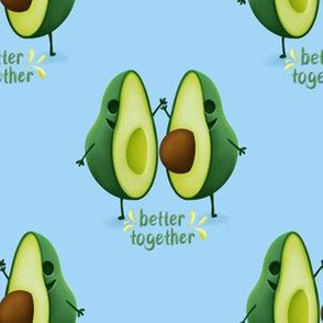 Better Together Avocado Love on Light Blue