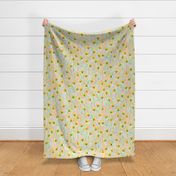 dandelion peach yellow large scale