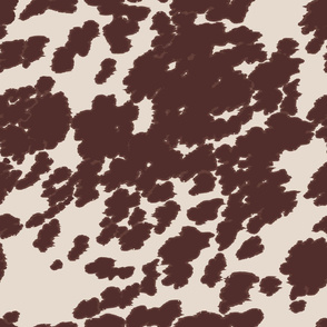 Brown Longhorn Cow Hide Print - Large Scale 