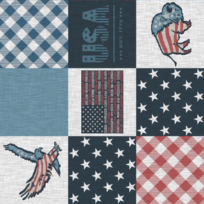Vintage US Patchwork - United States of America- rotated