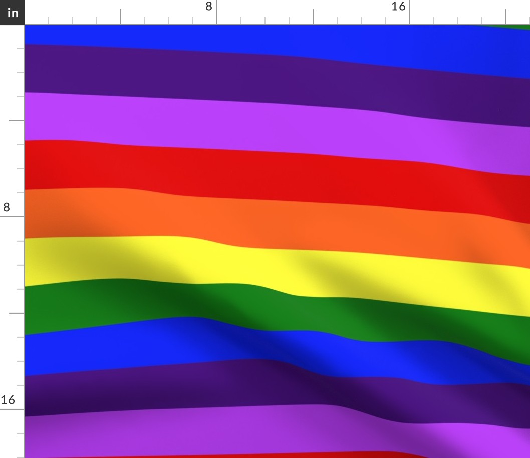 LGBT 7 Large Horizontal Stripes