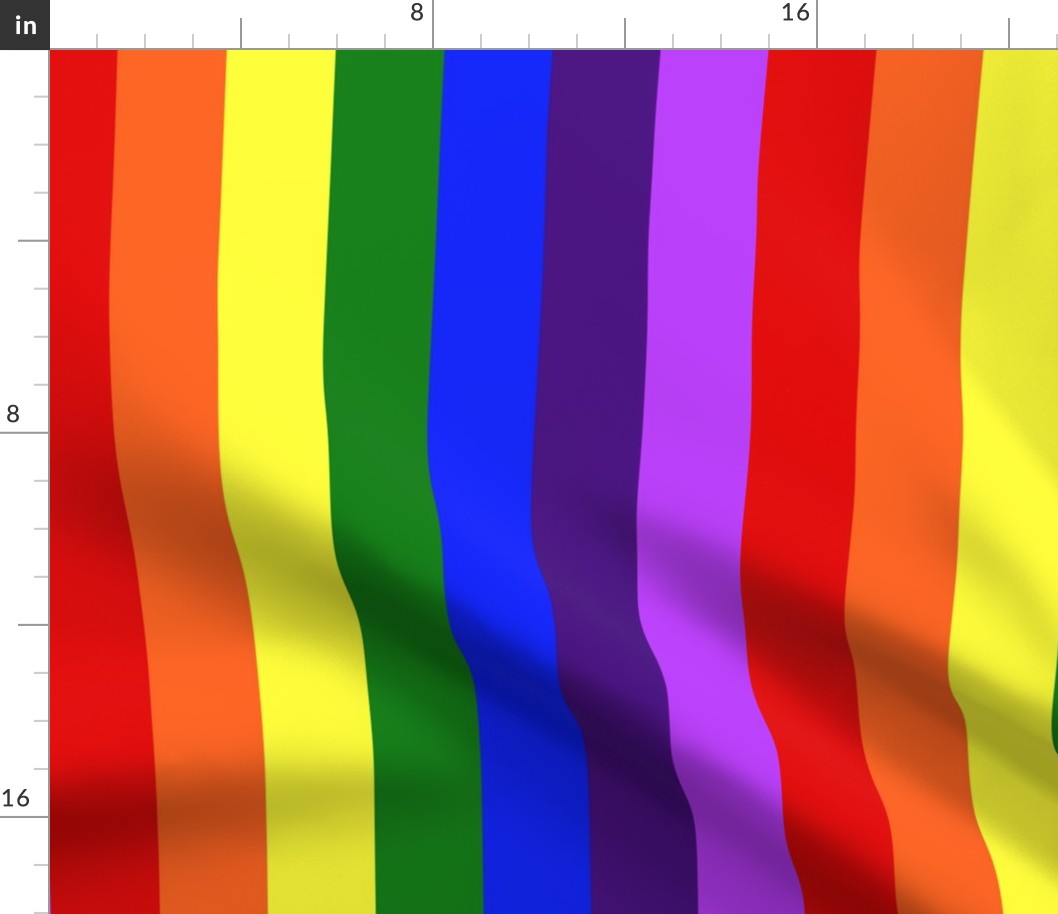 LGBT 7 Large Vertical Stripes 
