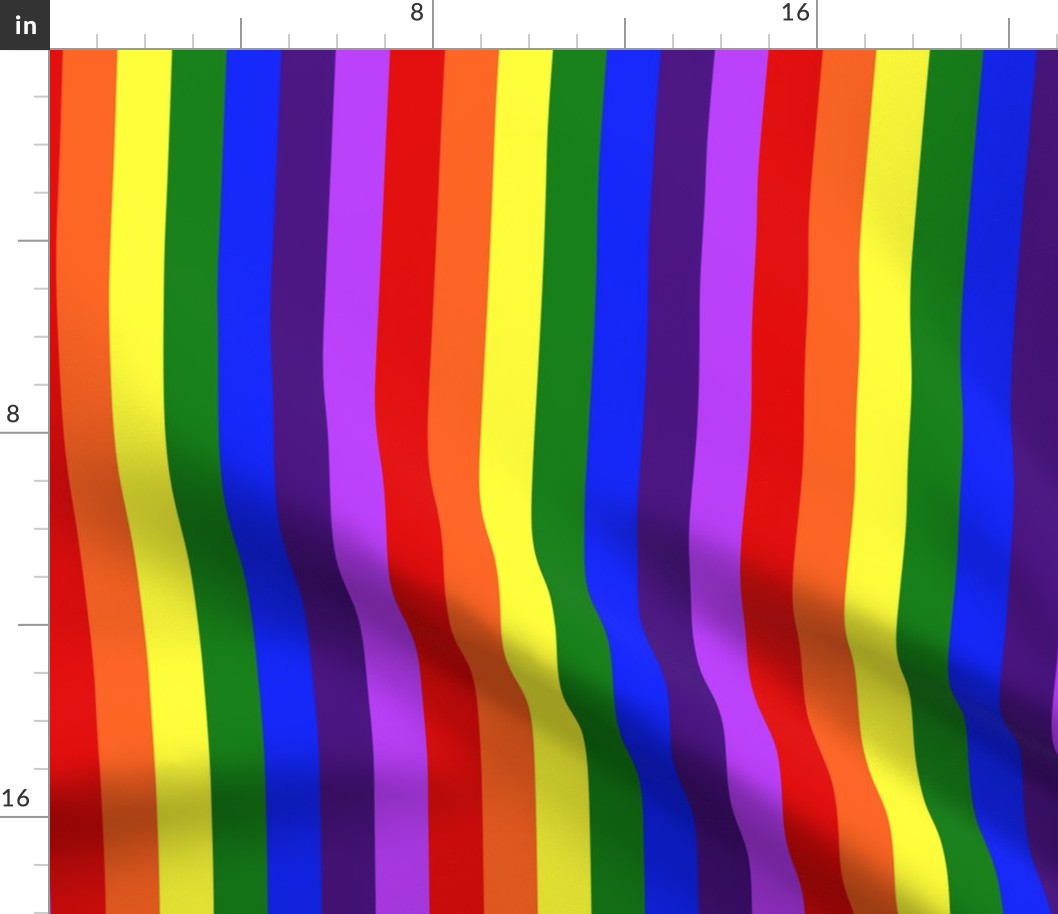 LGBT 7 Medium Vertical Stripes
