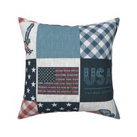 Vintage US Patchwork - grey - United States of America’s