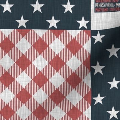 Vintage US Patchwork - grey - United States of America’s