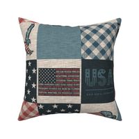 Vintage Us Patchwork- Tea Dyed