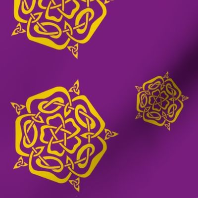 tudor celtic rose small gold purple