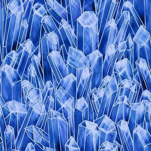 Blue Sapphire Quartz Crystal Field