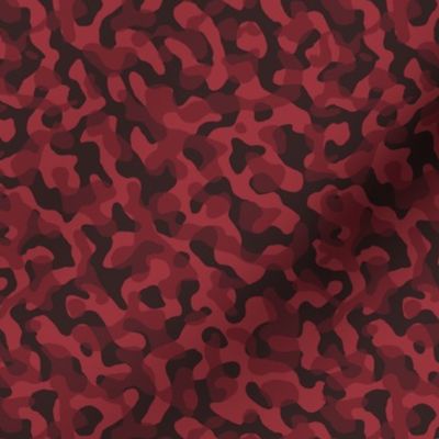 GROOVY CAMO ★ Claret Red - Tiny Scale | Spoonflower