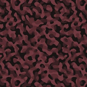 ★ GROOVY CAMO ★ Dark Burgundy Red - Tiny Scale / Collection : Disruptive Patterns – Camouflage Prints