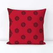 tudor celtic rose small red black