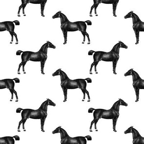 Cob Horse, Black & White // Small
