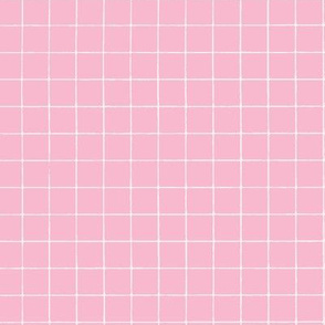 Pink Windowpane Grid  5/8"