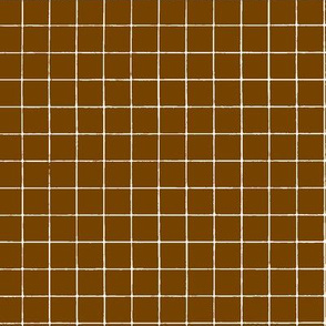 Brown Windowpane Grid  5/8"