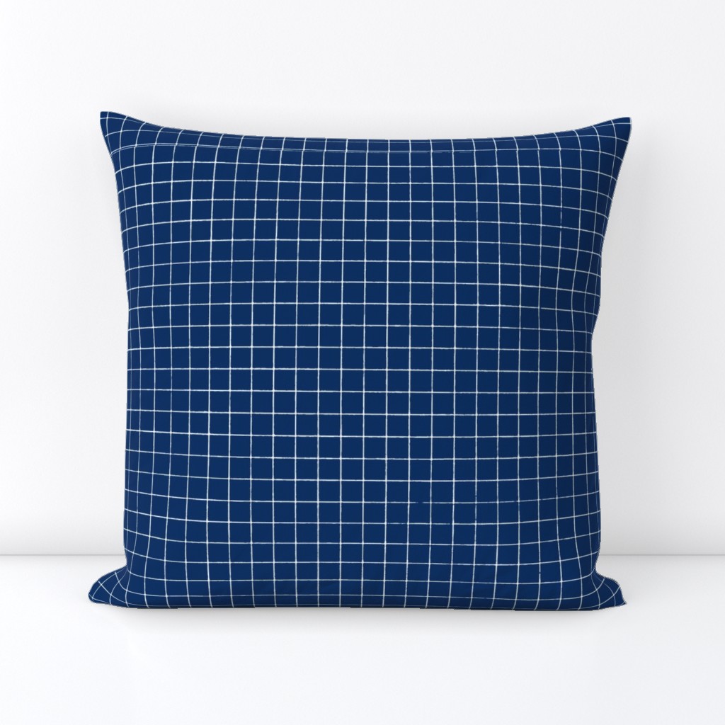 Prussian Blue Windowpane Grid 5/8"