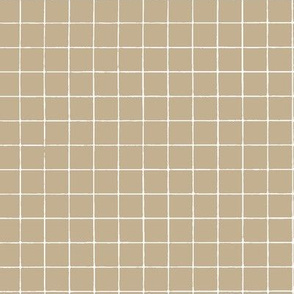 Khaki Windowpane Grid  5/8"