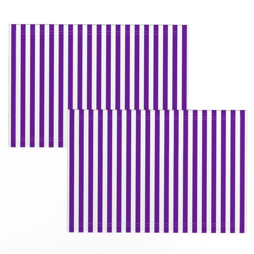 Purple and white half inch stripe