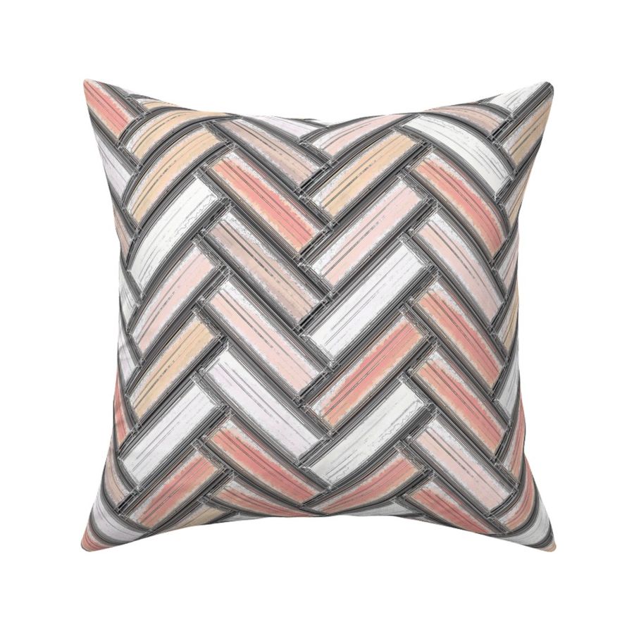 Coral Gold Herringbone Small