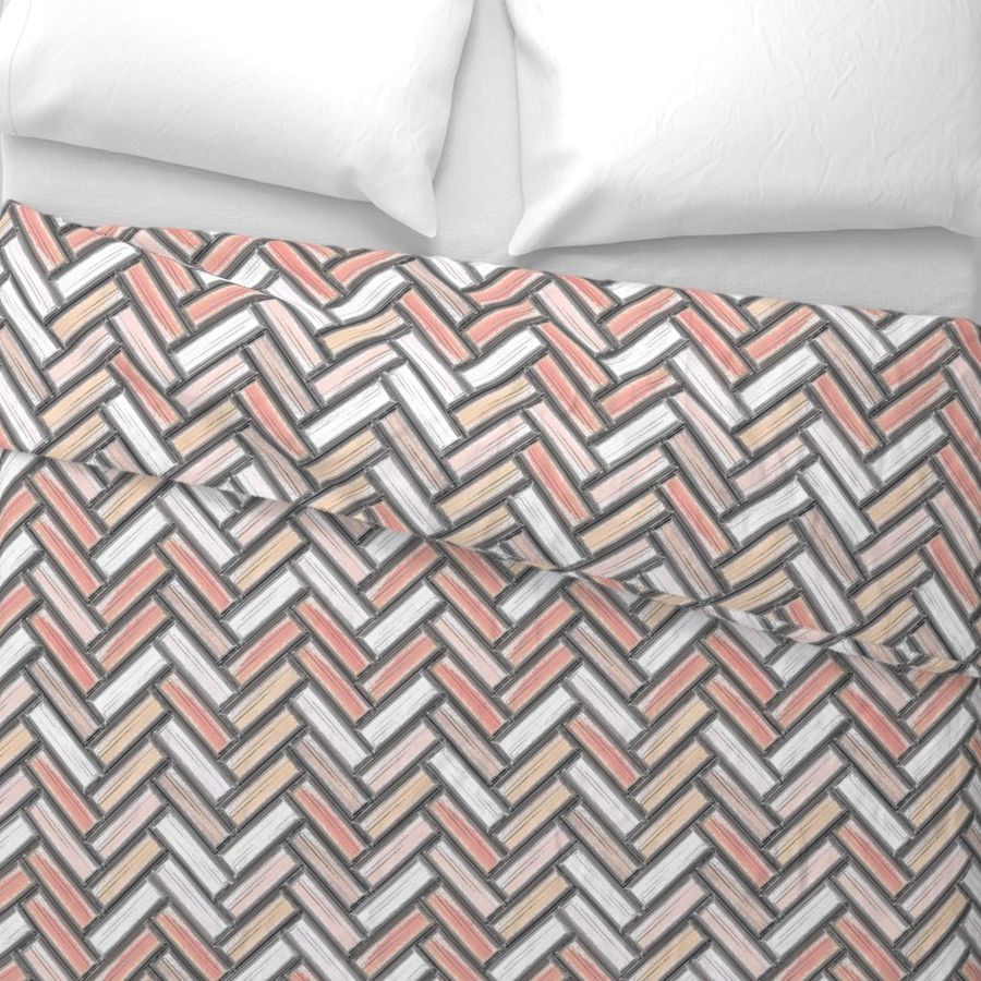 Coral Gold Herringbone Small