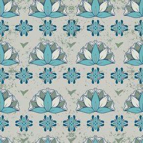 Tiled Lotus Flower with a Coastal Feel