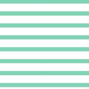 Breton style mint stripe on white