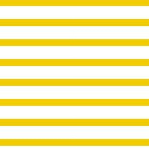 Breton style sunshine yellow stripe on white