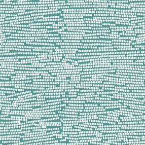 Seed Bead dotty stripe blender, turquoise and ivory