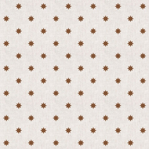 (small scale) stars - star home decor - vintage farmhouse / mid century modern - rust on natural - LAD20