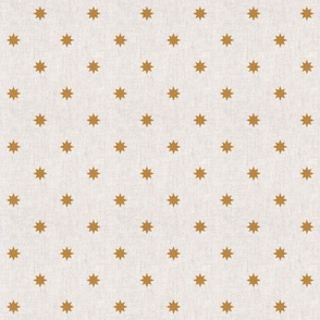 (small scale) stars - star home decor - vintage farmhouse / mid century modern - mustard on natural - LAD20
