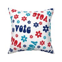 LARGE - groovy vote fabric - white