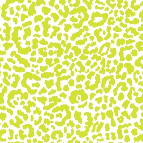 Chartreuse French Leopard Print - Large Scale