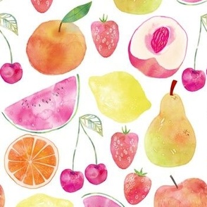 Watercolor Fruit Small