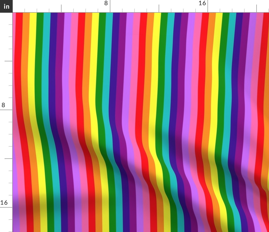 LGBT 9 Small Vertical Stripes 