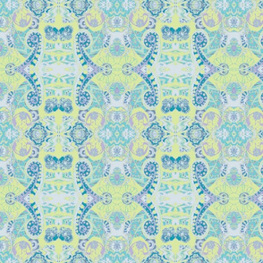 Paisley Yellow Turquoise Orchid Gray