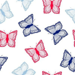 BKRD Patriotic Butterflies 8x8